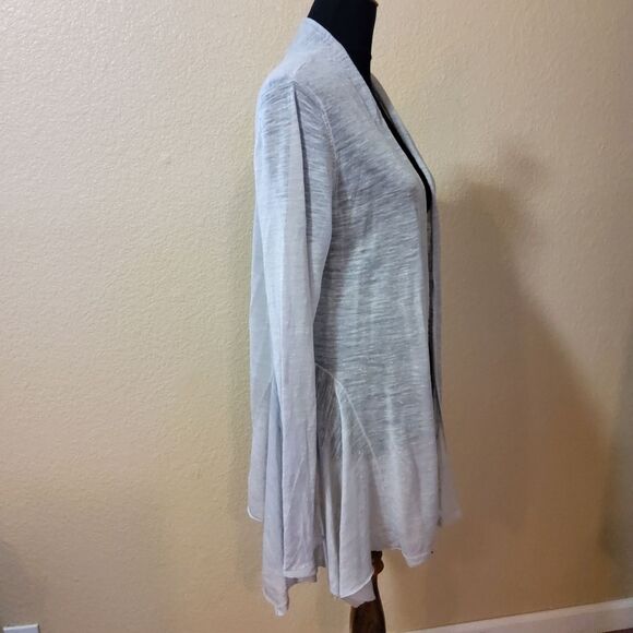 Eileen Fisher Tencel Linen Blend A-Line Long Lightweight Cardigan Sweater XL - Picture 3 of 8